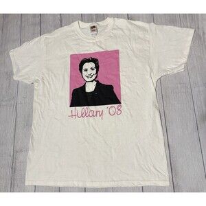 Y2K Hillary Clinton Presidency Portrait Empowering Graphic T Shirt Size XL